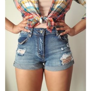 Mid-rise denim Shorts, Size 3